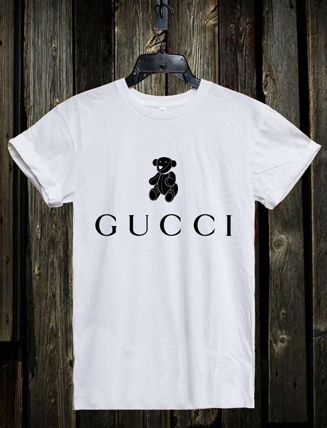 gucci bear t-shirt|gucci animal print t shirts.